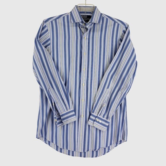 Polo Ralph Lauren Regent Custom Fit Striped Button-Down Shirt Size 15 1/2 -32/33 - Picture 1 of 9